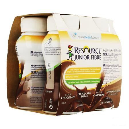 Resource Junior Fibre Chocolade 4x200 ml  -  Nestle