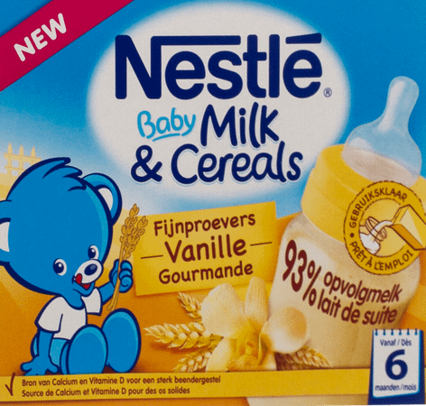 Nestle Baby Milk & cereal Rijst Vanille 2x250 ml  -  Nestle