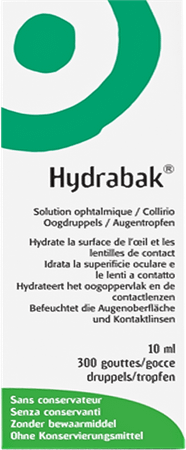 Hydrabak Oogdruppels Hydra Nacl zonder bewaarmiddel10 ml 