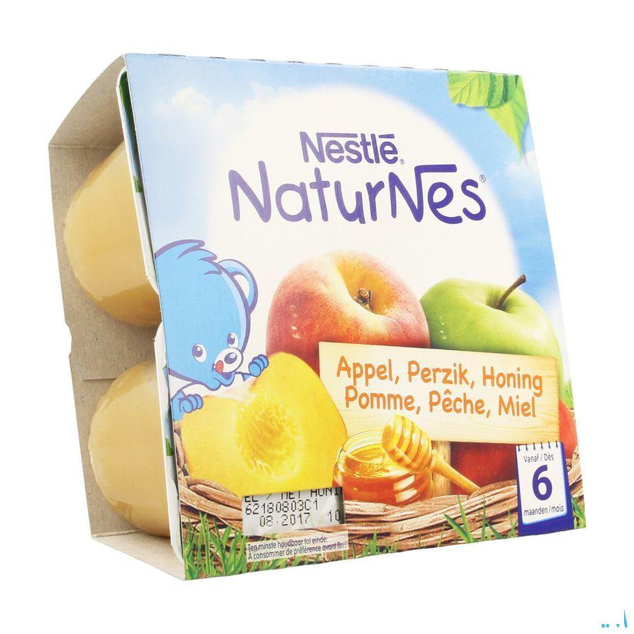 Naturnes Appel Perzik Honing Pot 4x100 gr  -  Nestle