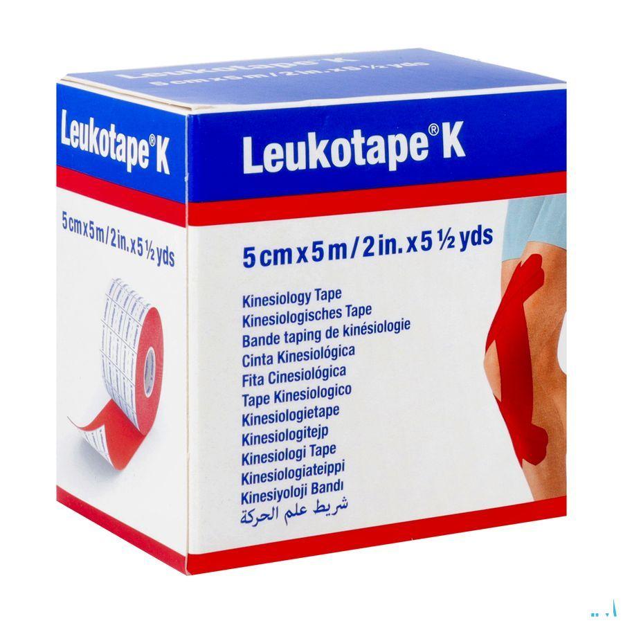 Leukotape K Kleefwindel Elast Rood 5,0cm x 5m 1