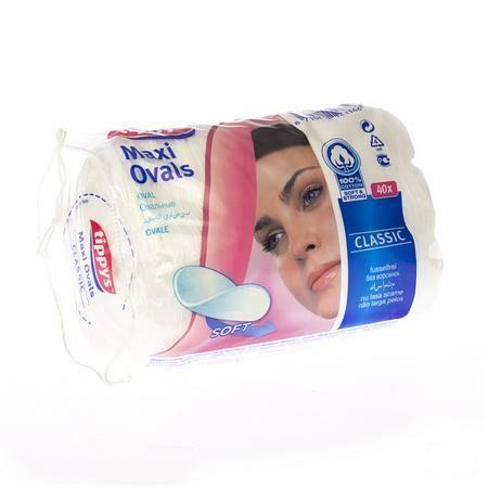 Tippys Maxi Pads Wattenschijfjes Katoen Ovaal 40  -  I.D. Phar