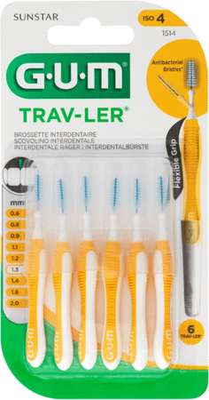 Gum Trav-ler Interdent.borsteltje 1,3mm 6 1514m6