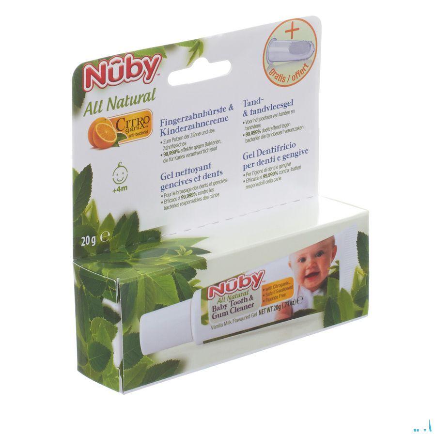 Nuby Citroganix Tand- En Tandvleesgel + Vingertandenborsteltje 15 gr - 4m +   -  New Valmar