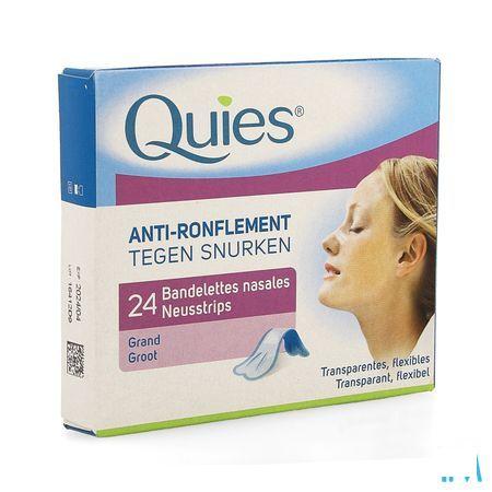 Quies Tegen Snurken Neusstrips Groot 24  -  Quies