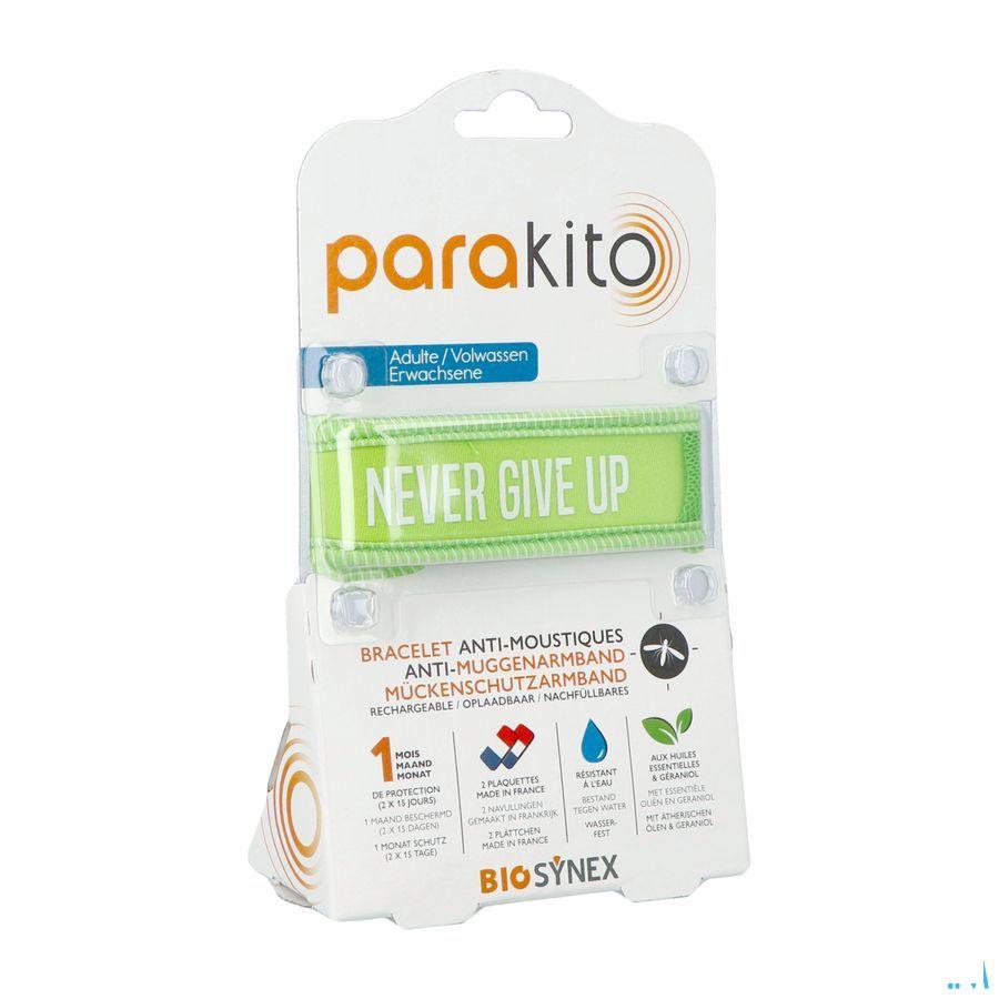 Para'Kito Armband Volwassen Never Give Up Groen