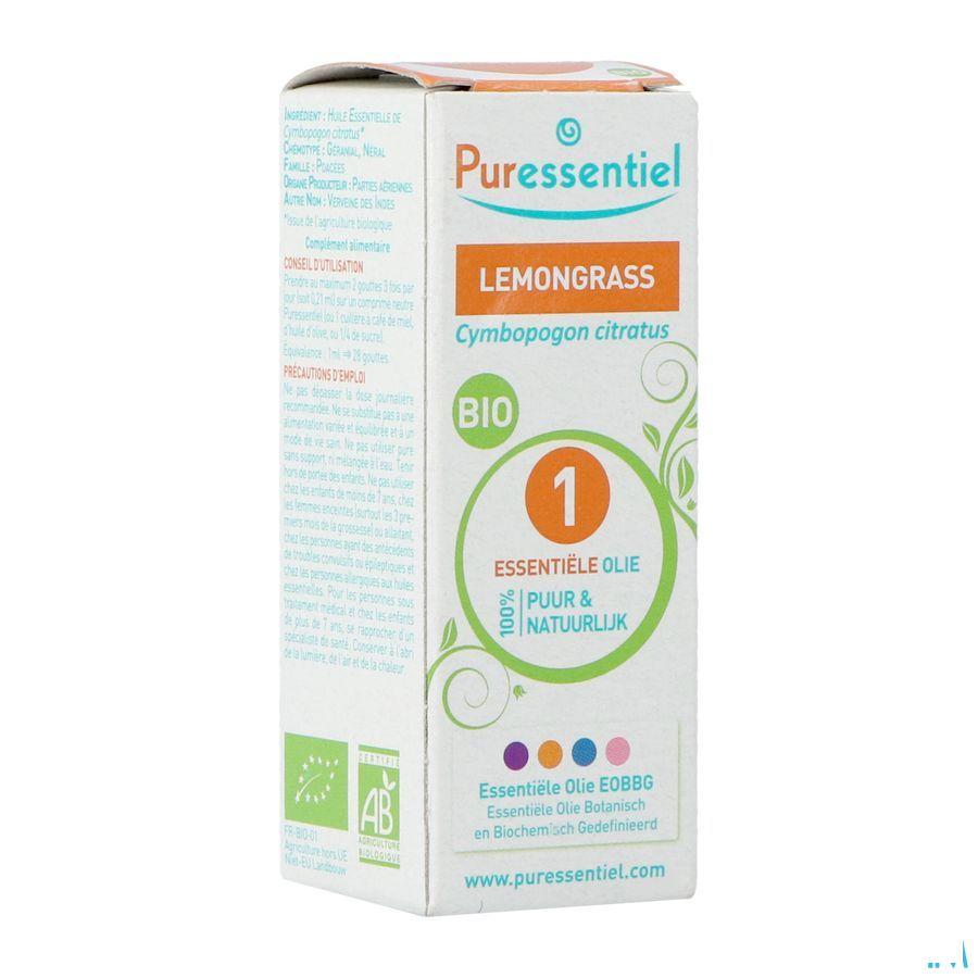 Puressentiel Eo Lemongrass Bio Essentiele Olie 10 ml  -  Puressentiel