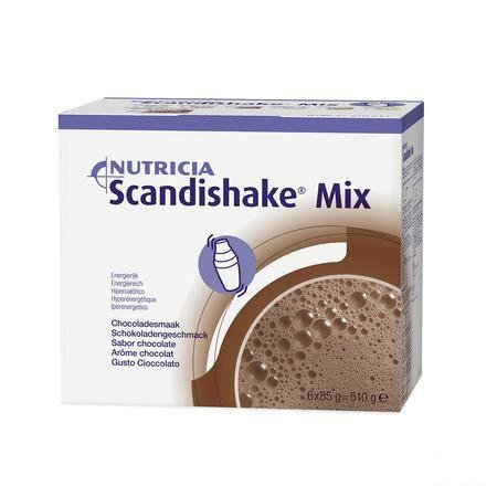 Scandishake Mix Chocola Zakje 6x85 gr  -  Nutricia