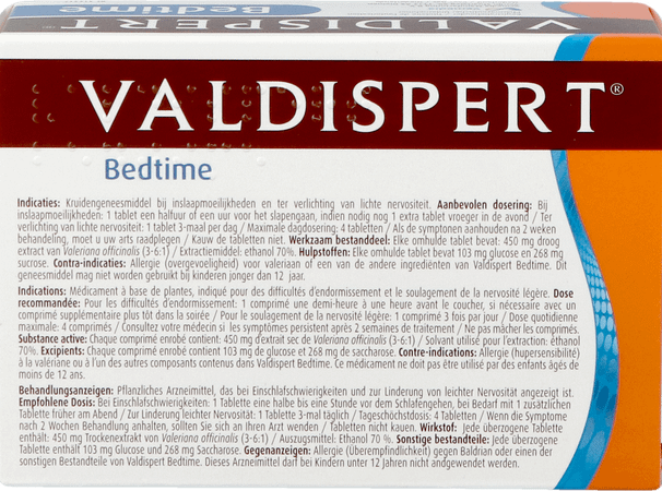 Valdispert Bedtime Omhulde Tabletten 40