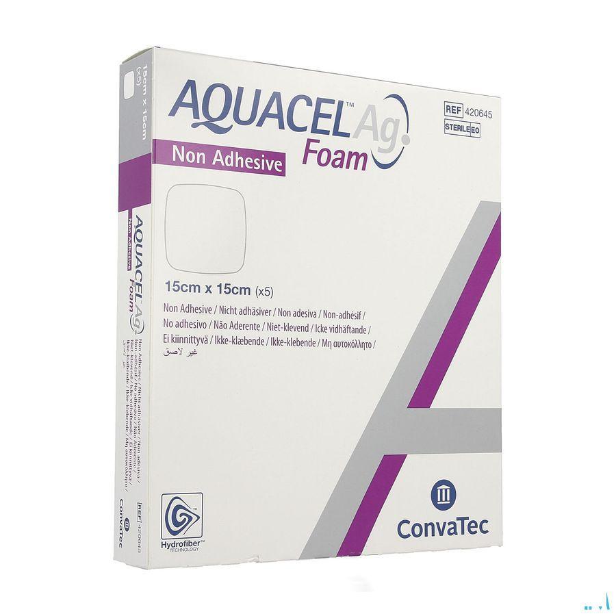 Aquacel Ag Foam Non Adhesif 15X15Cm 5