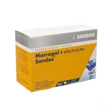 Macrogol + Electr Sandoz Pulv Gout Citron 20x13,7g 