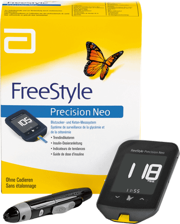 Freestyle Precision Neo Glucometer + 10 Teststrips  -  Abbott