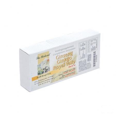 Herborist Ginseng Gingko Royal Yel.Ampule 20x10 ml