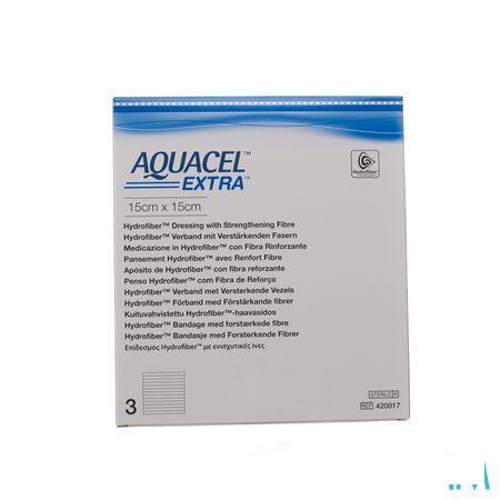 Aquacel Extra Verband Hydrofiber + versterk. 15x15cm 3  -  Convatec