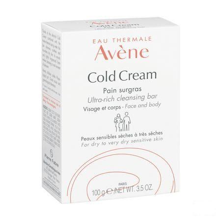 Avene Cold Cream Wasstuk Overvet 100 gr  -  Avene