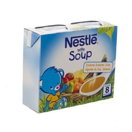 Nestle Baby Soup Zuiderse Groenten Gries 2x250 ml  -  Nestle