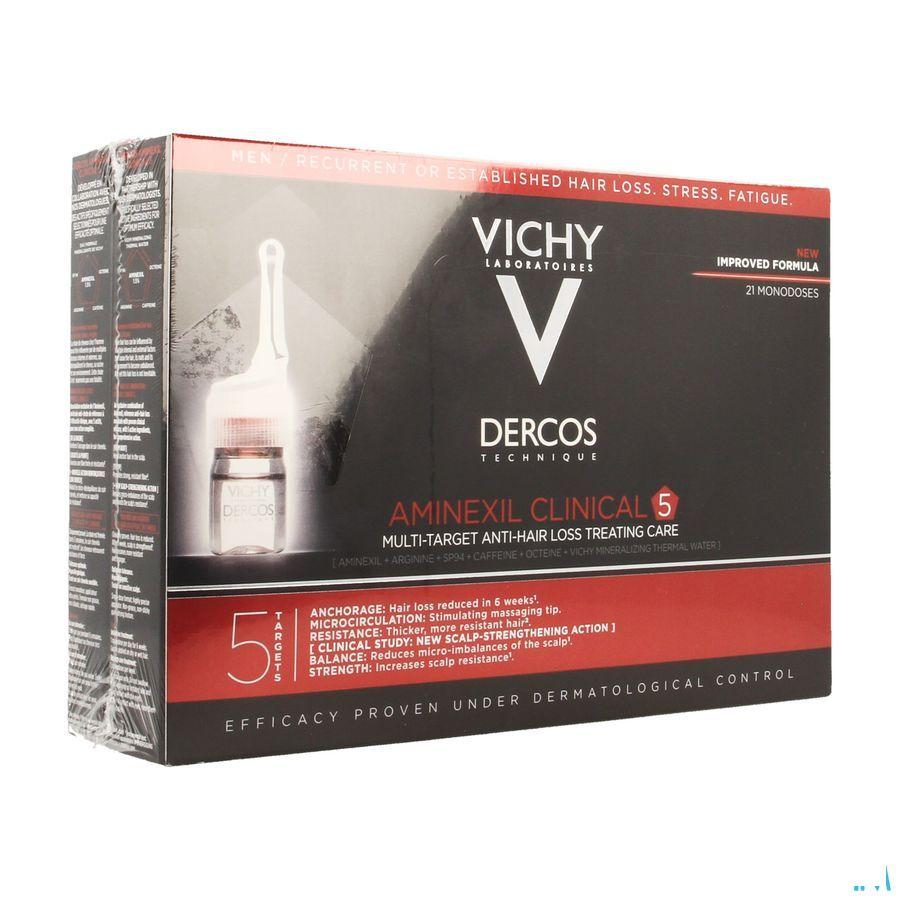 Vichy Dercos Aminexil Clinical 5 Men Ampullen 21x6 ml  -  Vichy