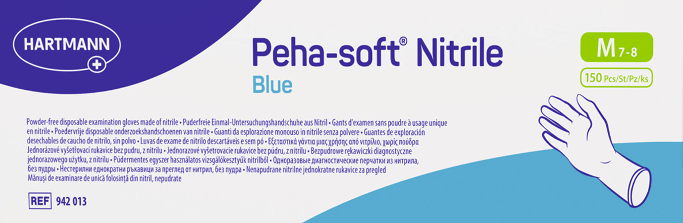 Peha Soft Gants Nitrile Bleu M 150 9420130