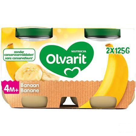 Olvarit Banaan 2x125 gr 4m06  -  Nutricia