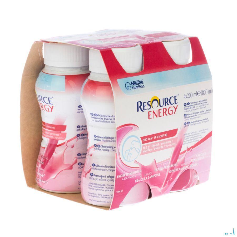Resource Energy Drink Aardbei-framboos 4x200 ml  -  Nestle