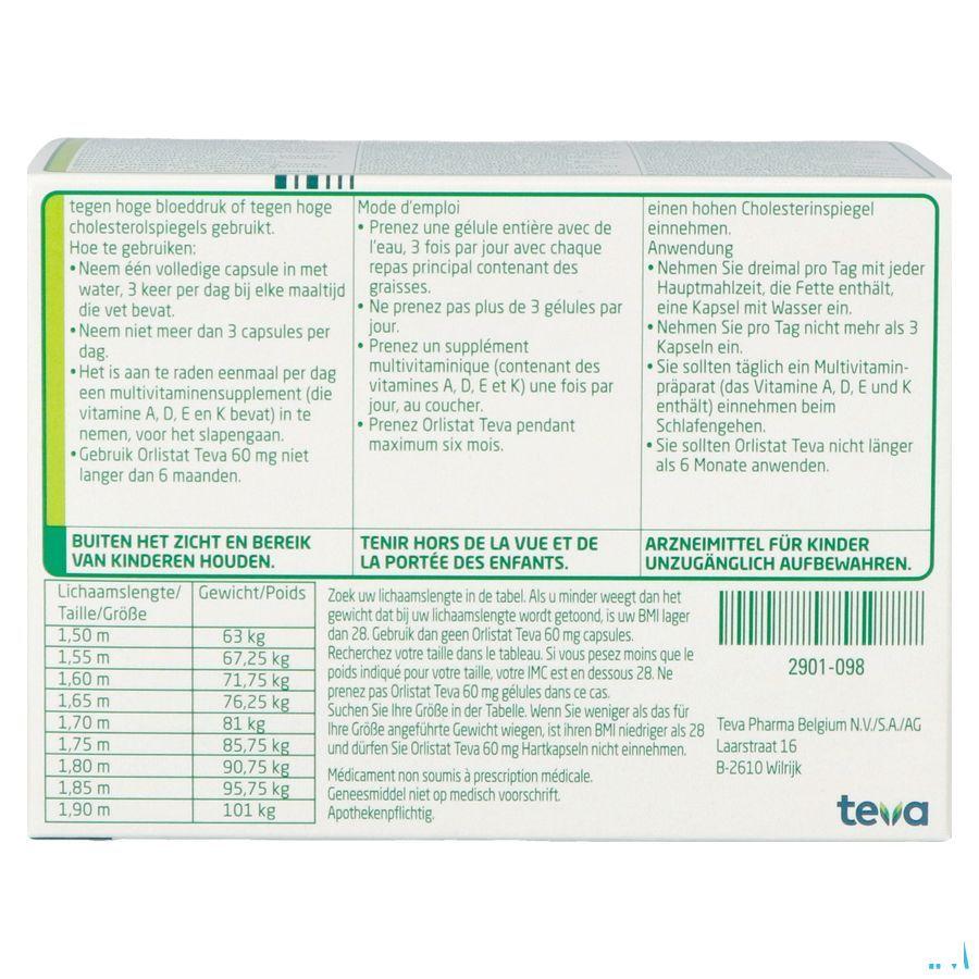 Orlistat Teva Capsule Dure 120 X 60 mg 