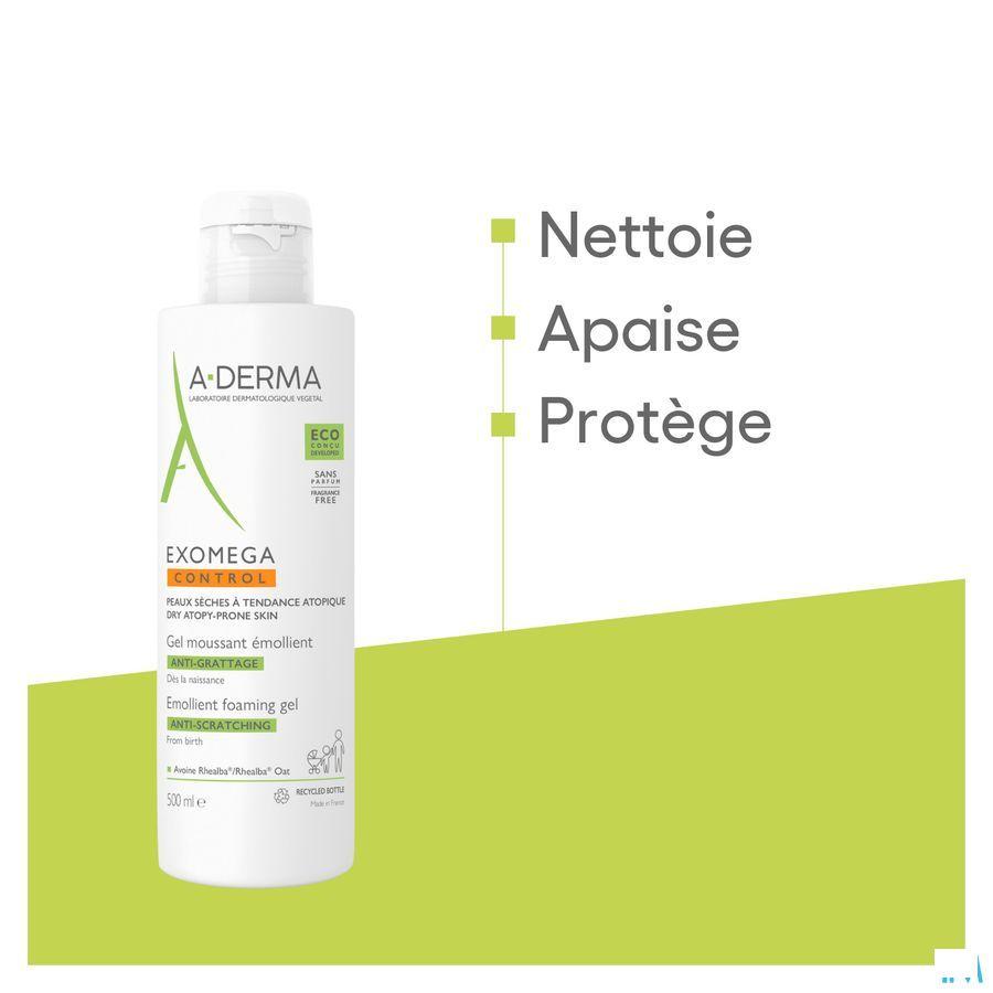 Aderma Exomega Control Gel Emolierend Flacon 500 ml  -  Aderma