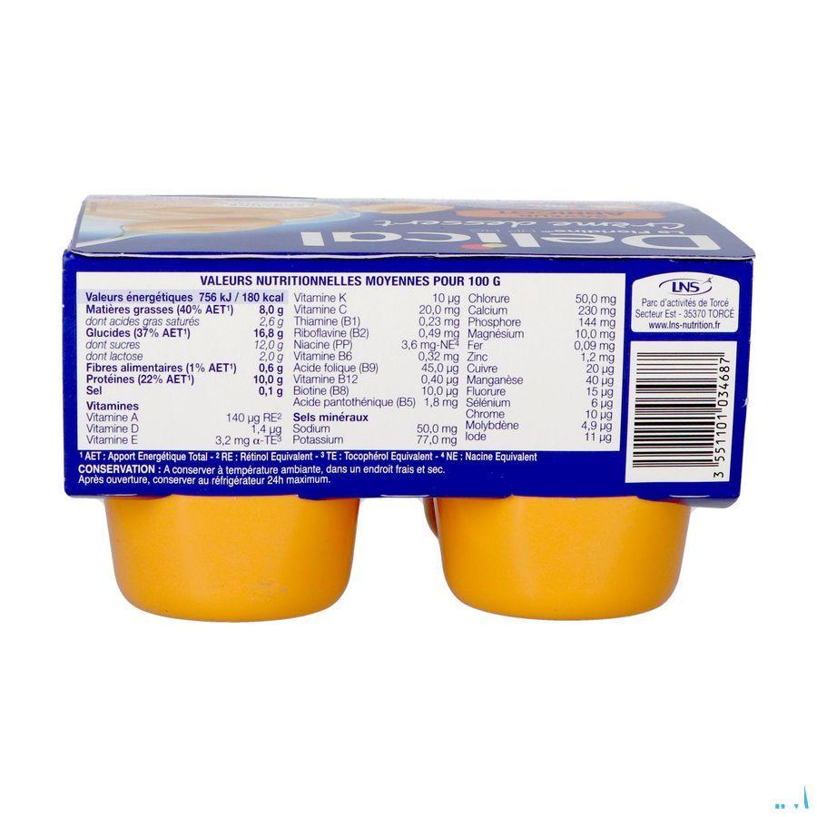 Delical Creme Dessert La Floridine Abrikoos 4 x 200 gr