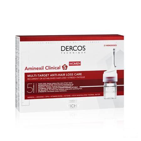 Vichy Dercos Aminexil Clinical 5 Women Ampoule 21x6 ml  -  Vichy