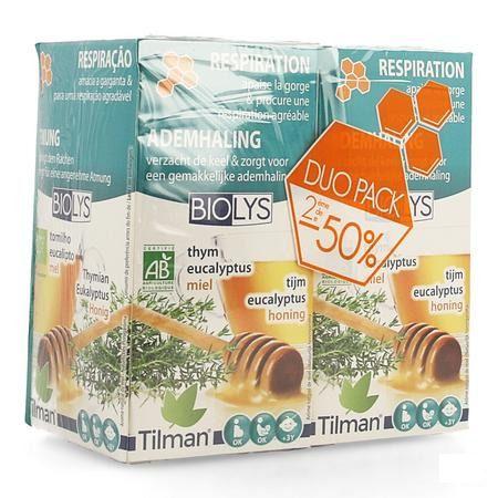 Biolys Tijm-eucalyptus-honing Bio Duo Tea-bag 2x20  -  Tilman