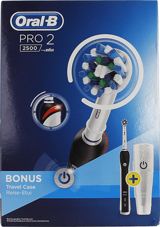 Oral-B Pro 2500 Black Brosse Crossact. + travel Case