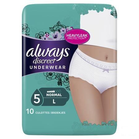 Always Discreet Incontinence Pants L Lage Taille10
