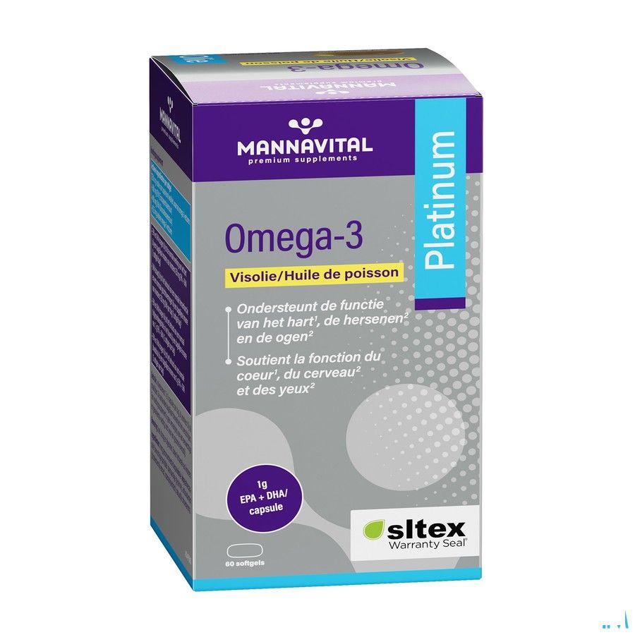 Mannavital Omega 3 Visolie Softgels 60  -  Mannavita