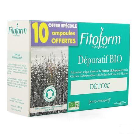 Depuratif Bio Ampoule 20 + Ampoule 10 Fitoform  -  Bioholistic Diffusion