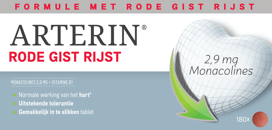 Arterin Rode Gist Rijst Comp 180  -  Perrigo