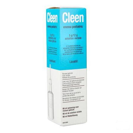 Cleen Enema Pediatric 5 gr/12g Oplossing Rect.gebr.fl 66 ml