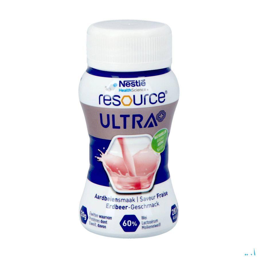 Resource Ultra+ Aardbeiensmaak 4X125 ml