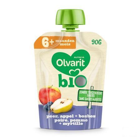 Olvarit Bio Poire Pomme Myrtille 6M 90G  -  Nutricia