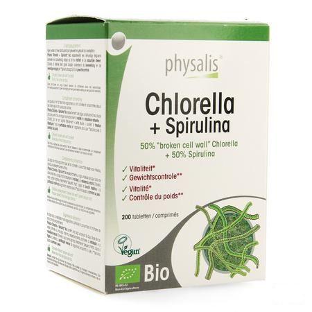 Physalis Chlorella + Spirulina Bio Comprimes 200  -  Keypharm