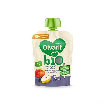 Olvarit Bio Peer Appel Bosbes 6M 90G  -  Nutricia