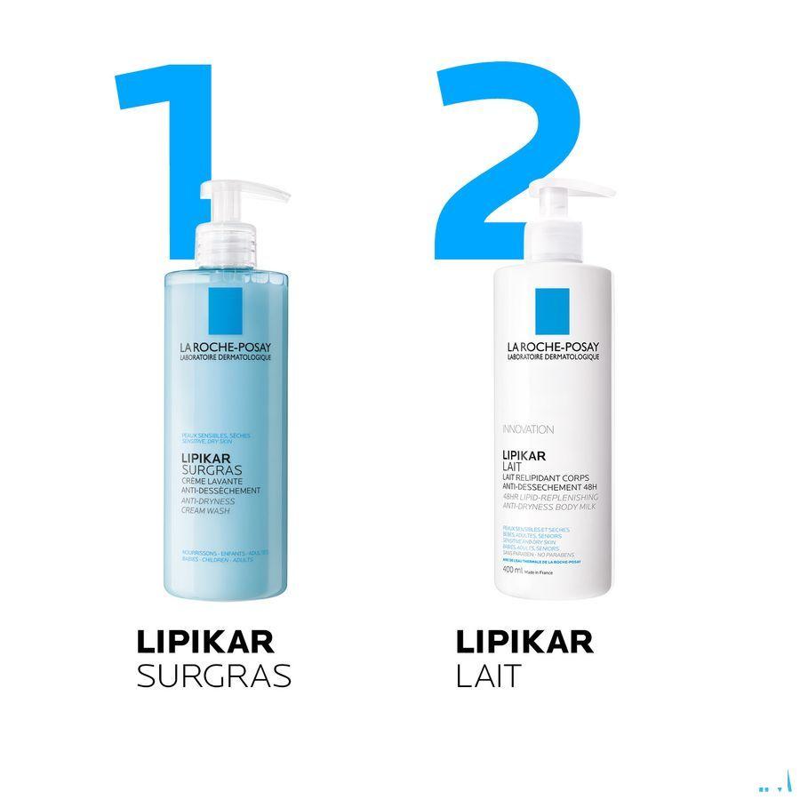 Lipikar Overvet Douche Creme Tegen Uitdrogen400 ml  -  La Roche-Posay