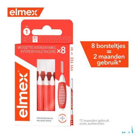Elmex Set Interdentale Borsteltjes Iso 1 0,7Mm 8
