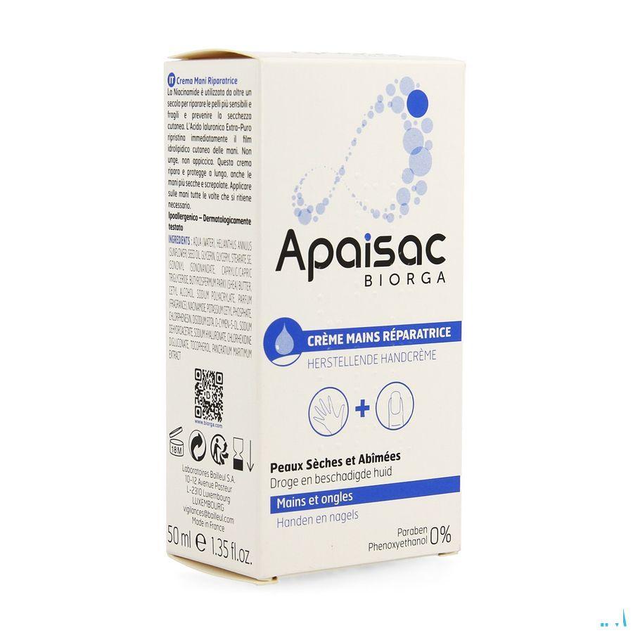 Apaisac Biorga Creme Mains Reparatrice Tube 50 ml