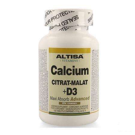 Altisa Calcium Citrate-malate + D3 Comprimes 100  -  Dieximport