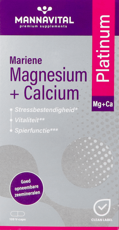 Mannavital Magnesium + Calcium Mariene V-Caps 120