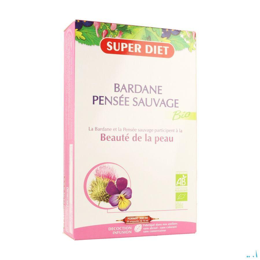 Super Diet Kliskruid-3kleur.viool. Bio Ampullen 20x15 ml  -  Superdiet Laboratoires