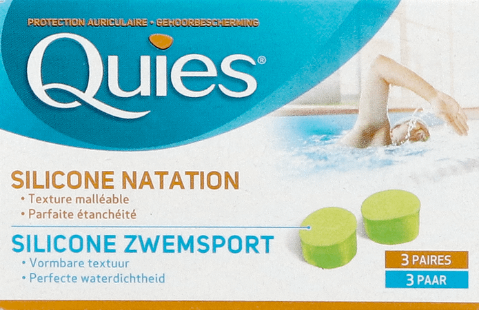 Quies Oordoppen Speciaal Zwemsport Maxi Sil.3paar  -  Quies