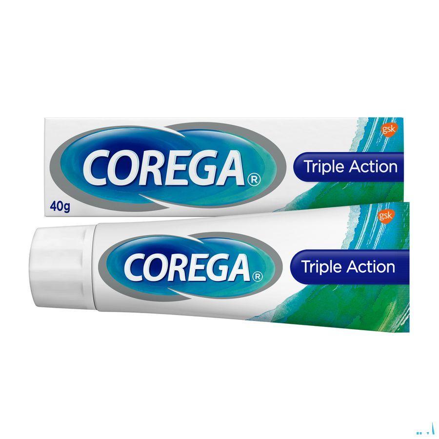 Corega Triple Active Creme Adhesive Prothese Dentaire 40 gr