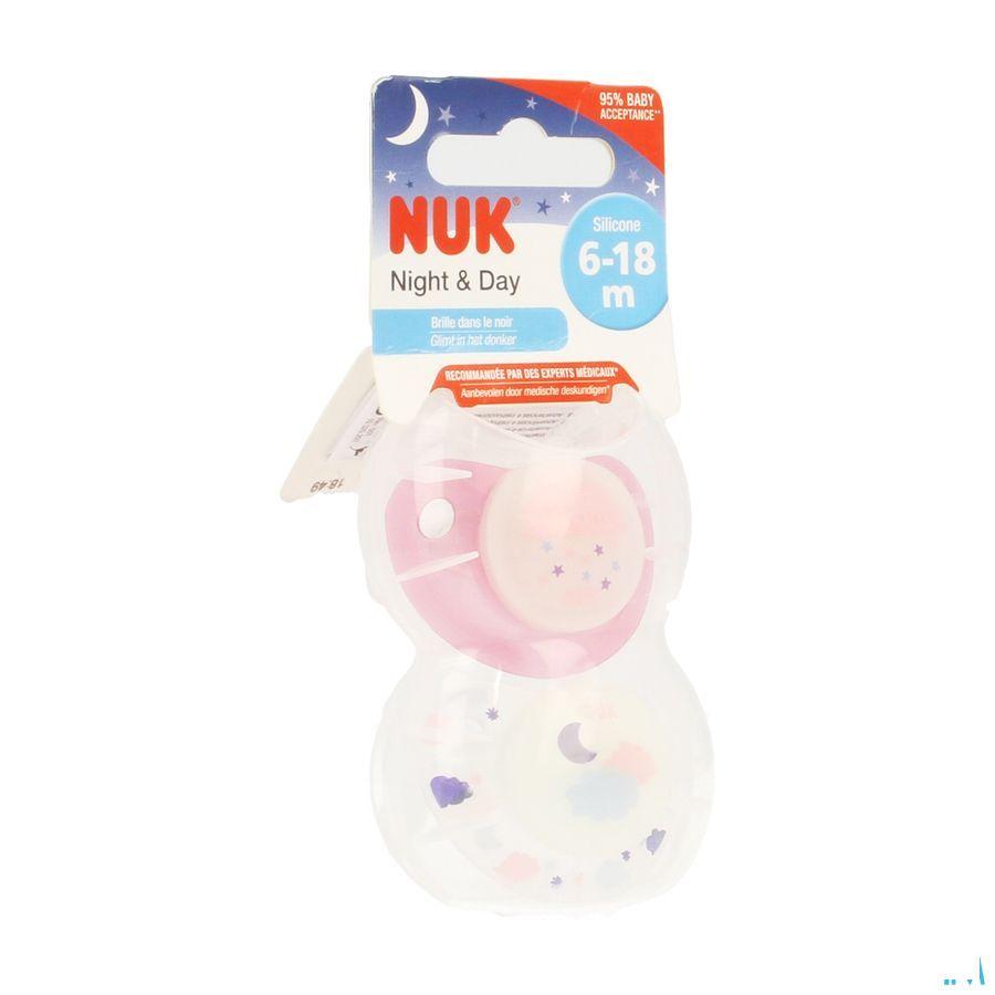 Nuk Sucettes 2 Trendline Night Fille 6-18m 2  -  Eureka Pharma