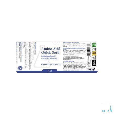 Biotics Amino Acid Quick-Sorb 59.2 ml  -  Energetica Natura