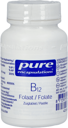 Pure Encapsulations B12 Folaat Pot Zuigtabl 90  -  Nestle